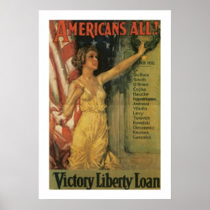 Póster Americanos todos
