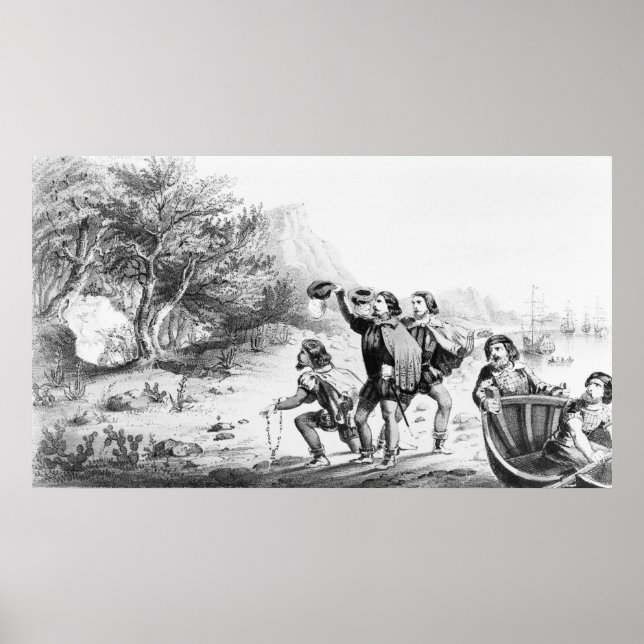 Póster "Amerigo Vespucci en América" poster/impreso (Frente)