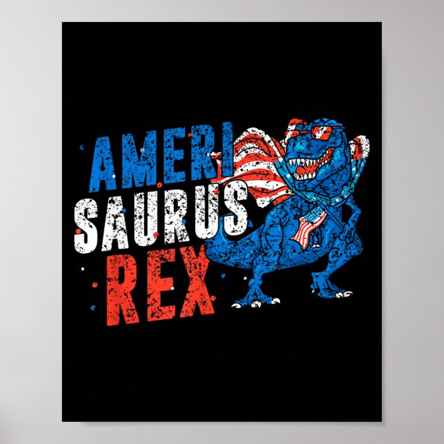 Póster Amerisaurus rex américa usa independencia 4 de (Frente)
