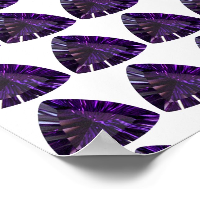 Póster Amethyst Gemstone, Febrero Birthstone, Púrpura (Esquina)