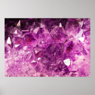 Póster Amethyst Gemstone Imagen Brillante y Parkly