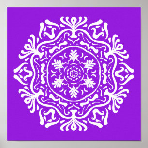 Póster Amethyst Mandala