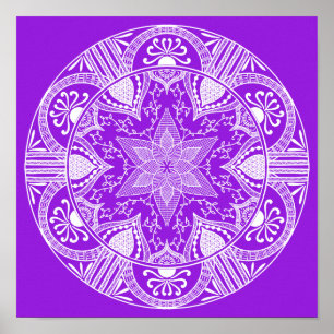 Póster Amethyst Mandala