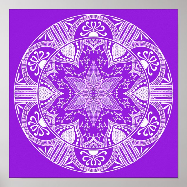 Póster Amethyst Mandala (Frente)