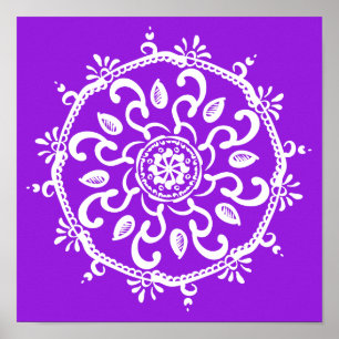 Póster Amethyst Mandala