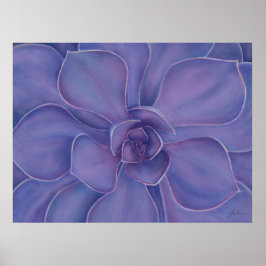 Póster Amethyst Succulent Print | Purple Botanical Art