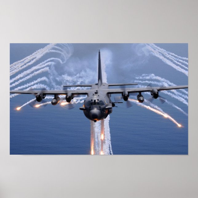 Póster Ametrallador de espectadores AC-130 (Frente)