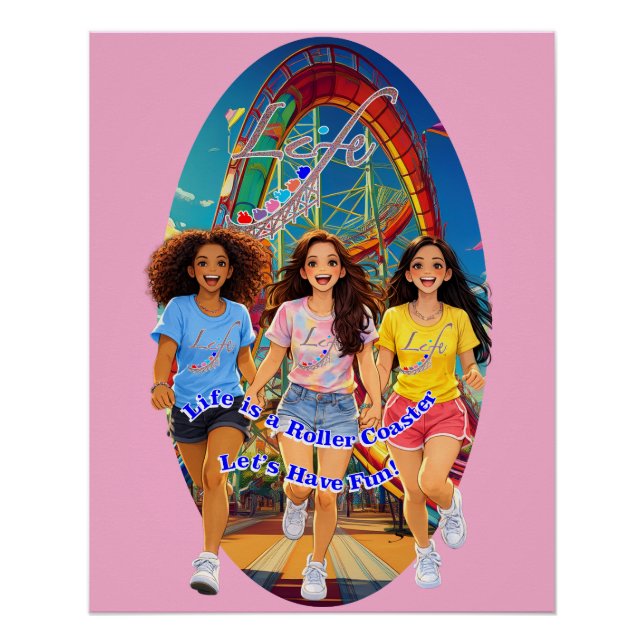 Póster Amigas-Divirtámonos (Anverso)