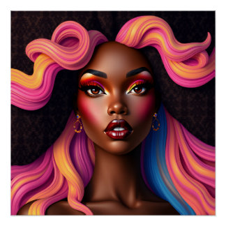Póster Amigas hermanas sistas magia de chica negra herman