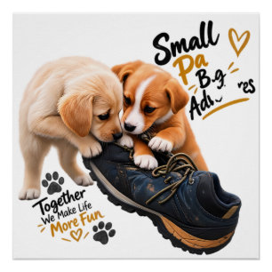 Póster Amigas Perritas – Pequeñas Patas, Grandes Aventura