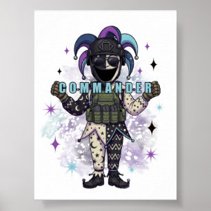 Póster Amigo Comandante del Bufón del Vacío