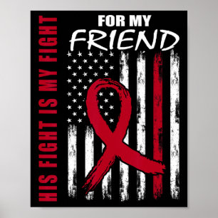 Póster Amigo Conciencia del Mieloma Múltiple Bandera Amer