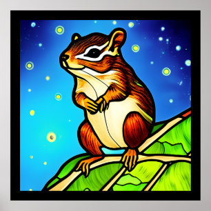 Póster Amigo de Chipmunk, malhumorado y juguetón