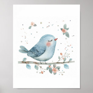 Póster Amigo de la guardería para aves cuestas ama a las