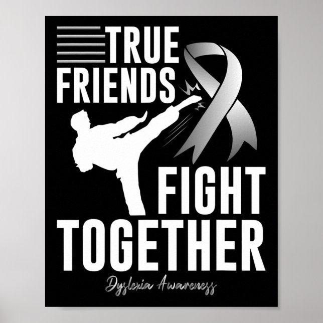 Póster Amigo de la toma de conciencia apoya las artes mar (Frente)