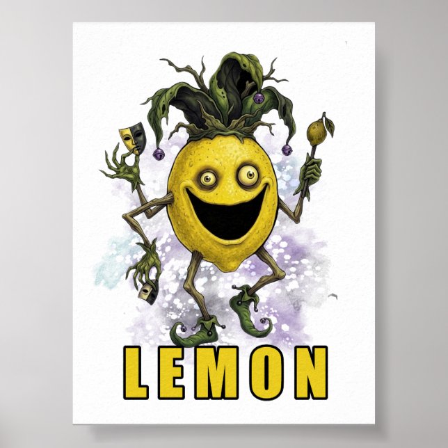 Póster Amigo Payaso Vacío Limón (Frente)