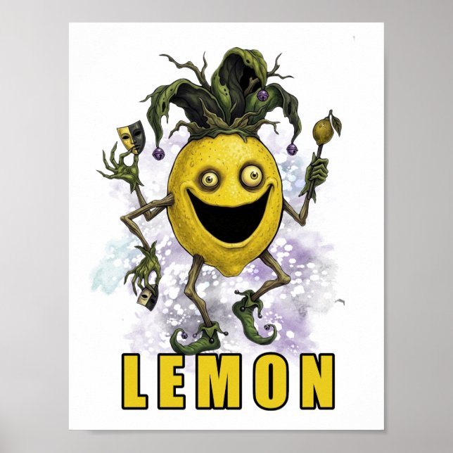 Póster Amigo Payaso Vacío Limón (Frente)