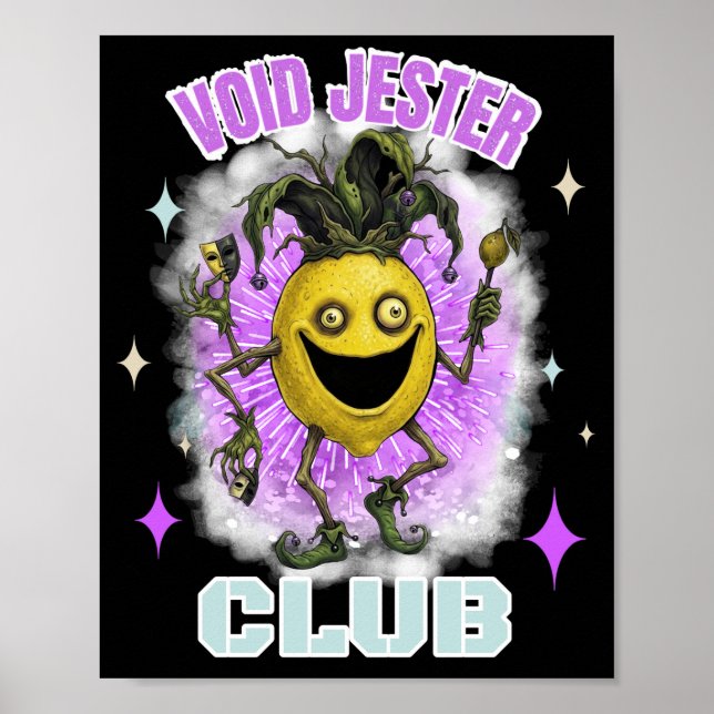 Póster Amigo Payaso Vacío Limón Oscuro (Frente)