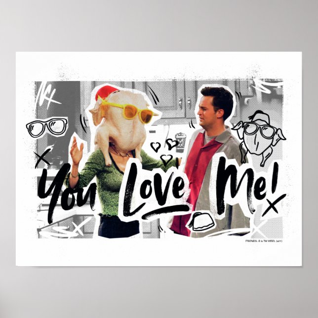 Póster AMIGOS™ | Acción de Gracias Turquía Jefe Mónica (Frente)