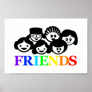 Póster "Amigos" amistad, poster