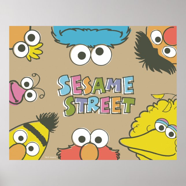 Póster Amigos clásicos de Sesame Street (Frente)