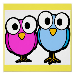 PÓSTER AMIGOS DE AVES DE GOOGLY EYED
