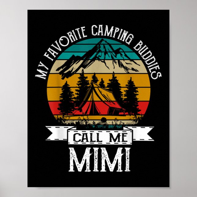 Póster Amigos de Camping Me Llaman Camping Mimi Camper  (Frente)