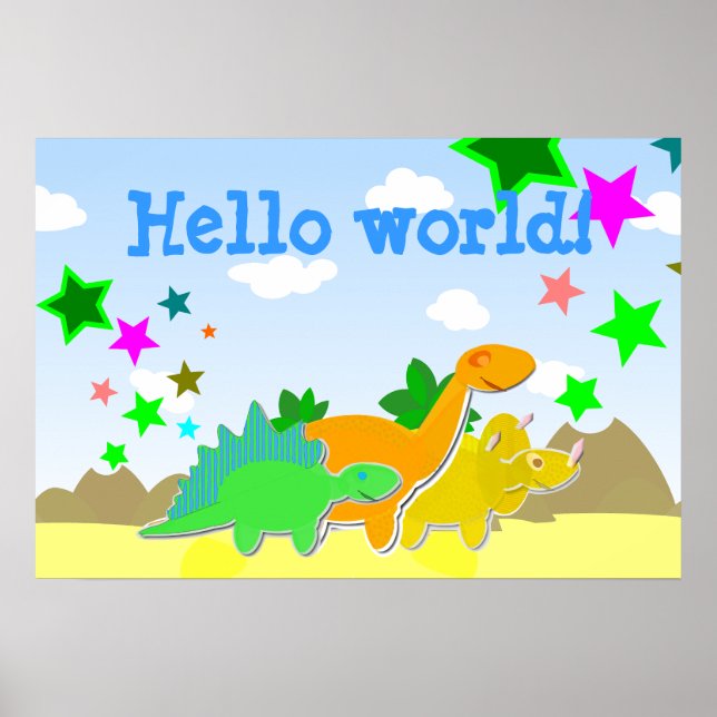 Póster Amigos de Dinosaur Hola Poster mundial (Frente)