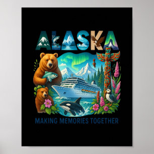 Póster Amigos de la familia coincidentes y grupo de Alask