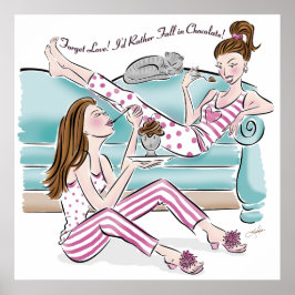 Póster Amigos de postre divertidos olvidan al Poster de a