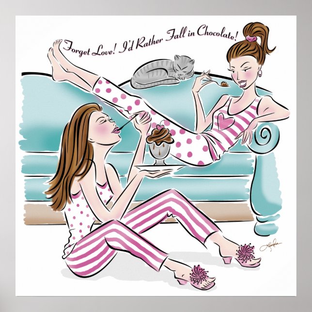 Póster Amigos de postre divertidos olvidan al Poster de a (Frente)