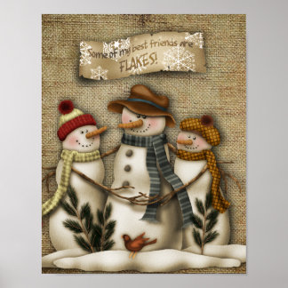 Póster Amigos de Snowman