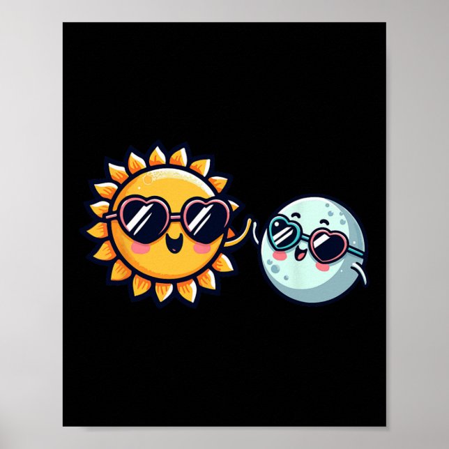 Póster Amigos de Sun Moon Total Eclipse Solar 2024 Boys G (Frente)