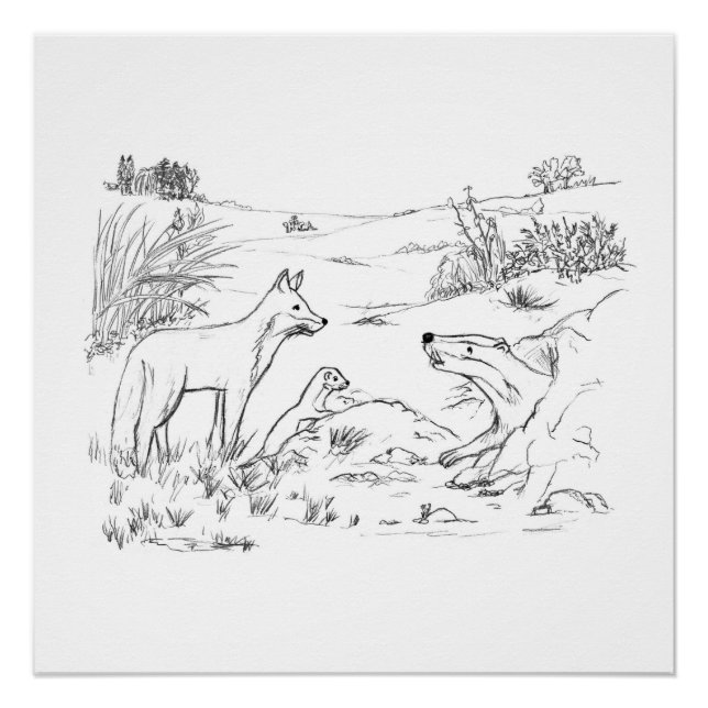 Póster Amigos del campo (parte 1 de un conjunto) (Anverso)