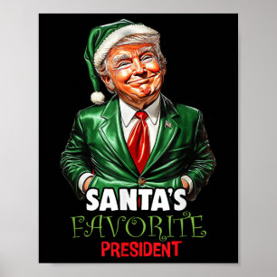 Póster Amigos del presidente favorito Funny Trump Navidad