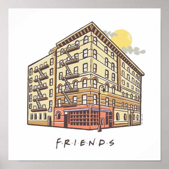 Póster AMIGOS™ | Edificio de apartamentos de Mónica (Frente)