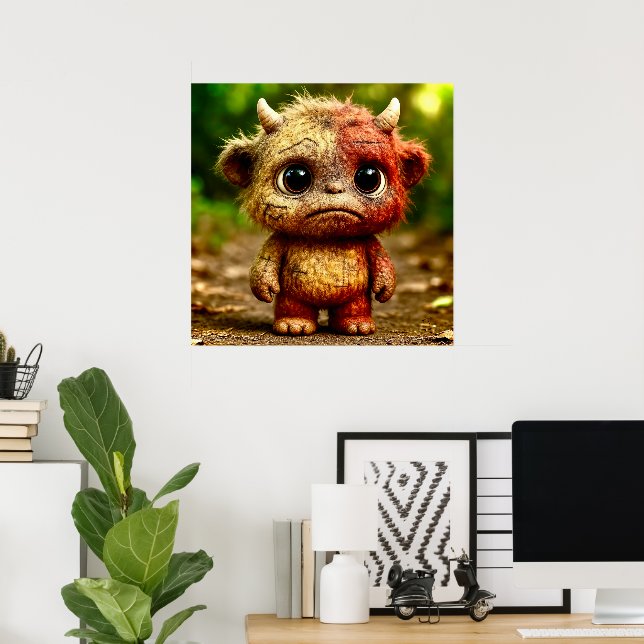 Póster Amigos extraños - Poster del Demon Baby Triste (Oficina en casa)