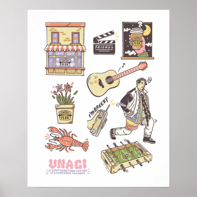 Póster AMIGOS™ | Gráfico de iconos Personalizados (Frente)