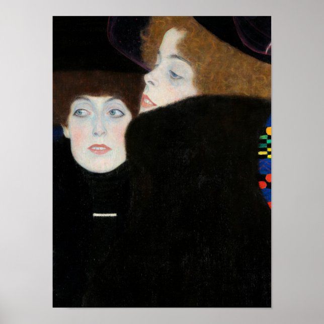 Póster Amigos I, Las Hermanas por Gustav Klimt (Frente)