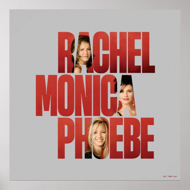 Póster AMIGOS™ | Rachel, Monica y Phoebe (Frente)