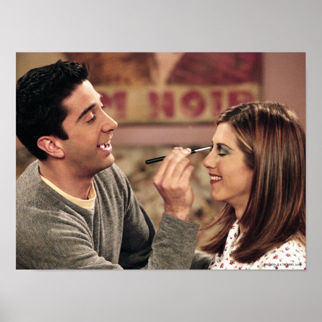 Póster AMIGOS™ | Ross hace maquillaje a Rachel (Frente)