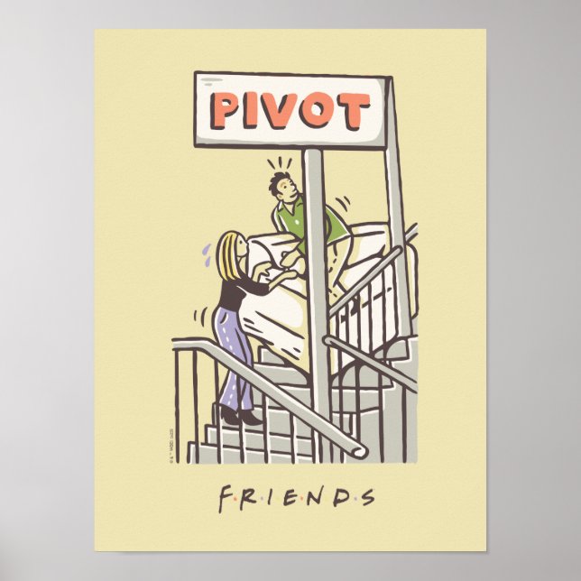 Póster AMIGOS™ | Ross y Rachel PIVOT (Frente)