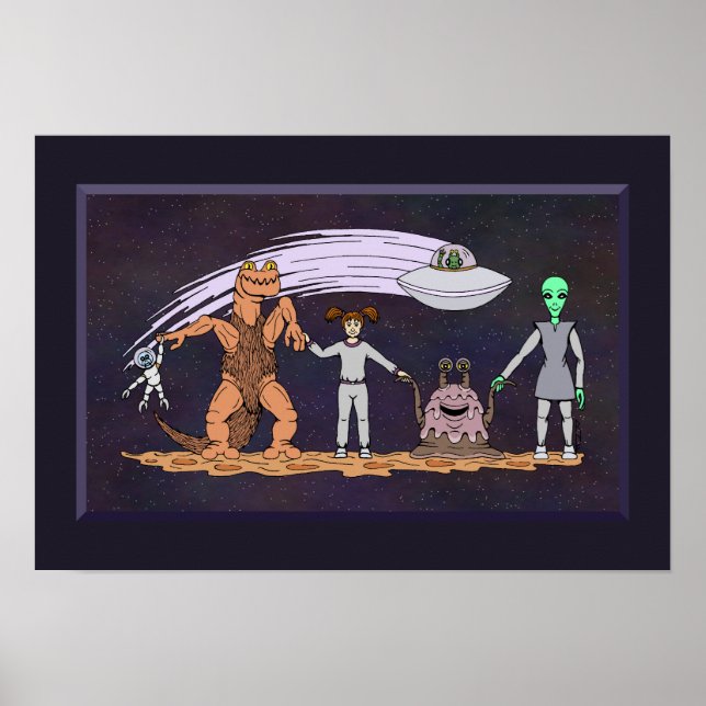 Póster Amigos Sin Importar Las Diferencias (Frente)