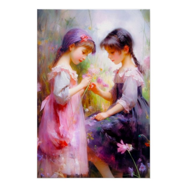 Póster Amigos y flores  (Anverso)