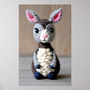 Póster Amigurumi Cute Hecho A Mano