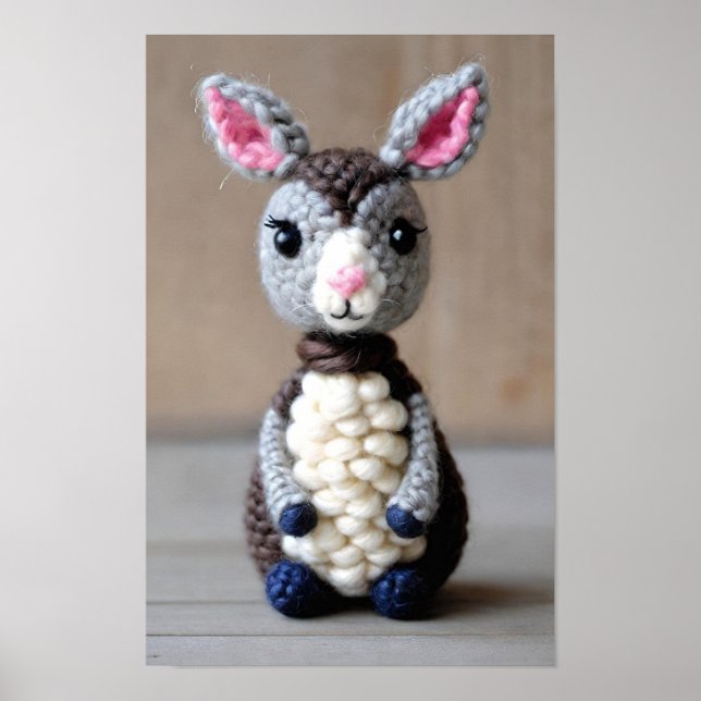 Póster Amigurumi Cute Hecho A Mano (Frente)