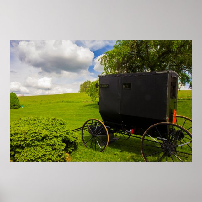 Póster Amish Buggy en Hillside Farm (Frente)
