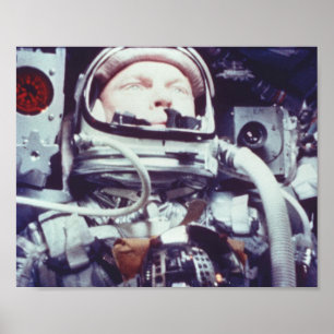 Póster Amistad 7 Astronauta durante el vuelo espacial