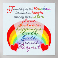 Amistad es el diseño del arcoiris BFF Saying