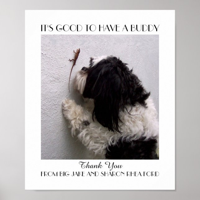 Póster Amistad Poster Buddy con mi perro (Frente)